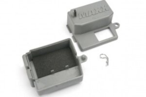 Traxxas 5159 Box, receiver (upper and lower halves)/ clip (1)/ foam pad