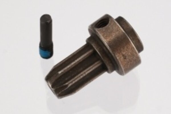 Traxxas 6888X Drive hub, front, hardened steel (1)/ screw pin (1)