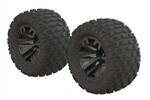 ARRMA ARA550086  ARRMA Dboots 'Fortress MT' Tire Set Glued Gun Metal (2)
