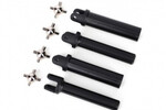 Traxxas 6850X Half shafts, heavy duty (external splined (2)/ internal splined (2))/ metal u-joints (4)