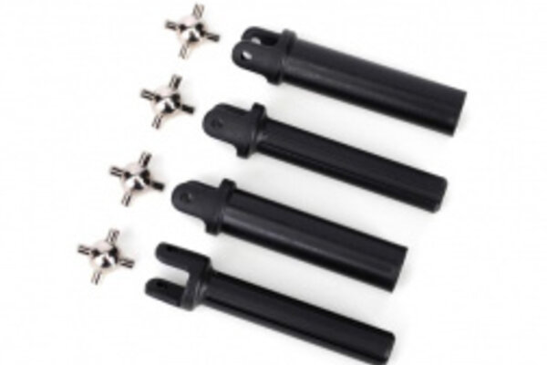 Traxxas 6850X Half shafts, heavy duty (external splined (2)/ internal splined (2))/ metal u-joints (4)