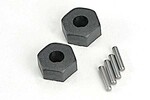 Traxxas 1654 Wheel hubs, 12mm hex (2)/ stub axle pins (2)