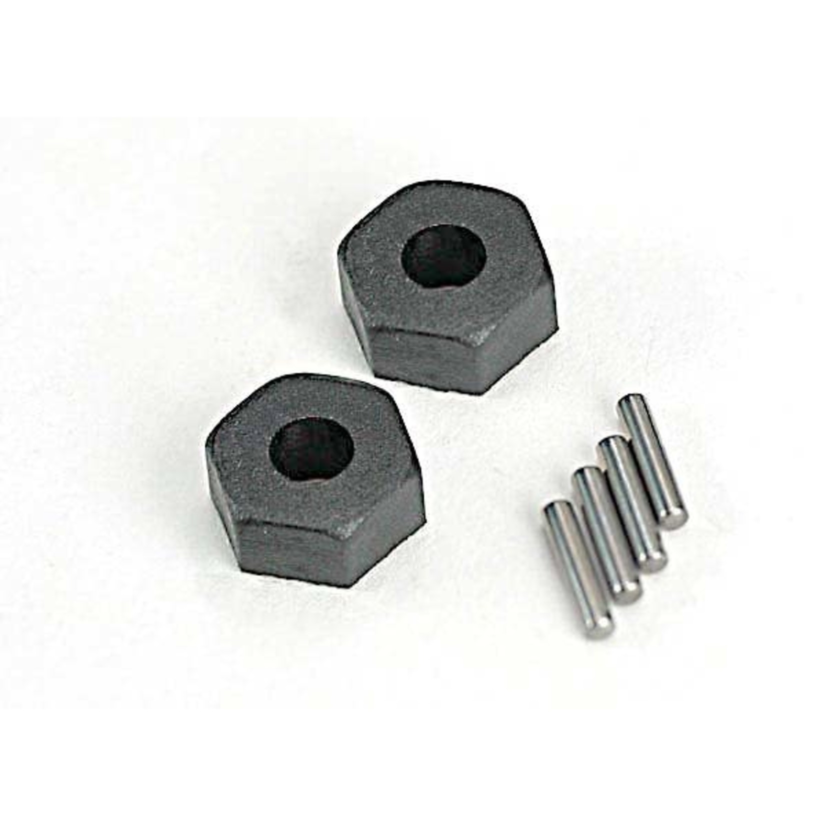 Traxxas 1654 Wheel hubs, 12mm hex (2)/ stub axle pins (2)