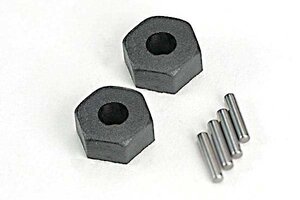 Traxxas 1654 Wheel hubs, 12mm hex (2)/ stub axle pins (2)