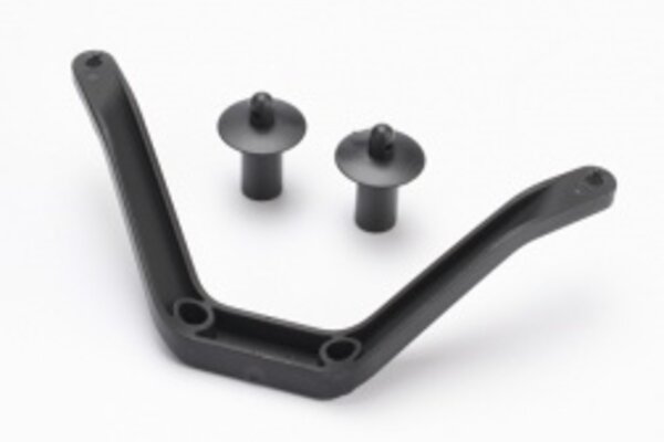 Traxxas 6715 Body mount (1)/ body mount post (2) (front)