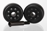 Traxxas 6977 Wheels (2)/ axle (1) (for wheelie bar, #6978)
