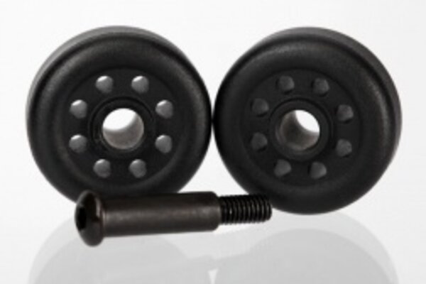 Traxxas 6977 Wheels (2)/ axle (1) (for wheelie bar, #6978)