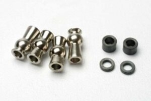 Traxxas 5355 Hollow ball, tall centered (2)/ tall offset hollow ball (2)/ bump steer adjustment shims; 3.5mm (2), 1.17mm (2)