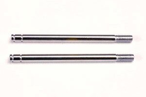 Traxxas 1664 Shock shafts, steel, chrome finish (long) (2)