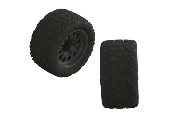 ARRMA ARA550091  1/10 dBoots Katar MT Pre-Mounted Tire 14mm Hex (2)