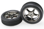 Traxxas 2471A T&W BLK CHRM 2.2/RIBBD FR TIRE