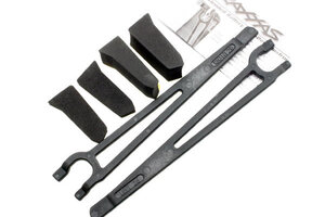 Traxxas 3927X Hold downs, battery, left & right (2)/ foam spacers (4) (allows for installation of taller, multi-cell batteries)