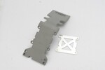 Traxxas 4938A Skidplate, rear plastic (gray)/ stainless steel plate Traxxas 4938A Skidplate, rear plastic (gray)/ stainless steel plate