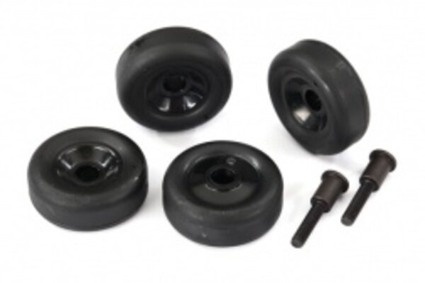 Traxxas 4976  Wheels (4)/ mounting screws (2) (for standard wheelie bar)
