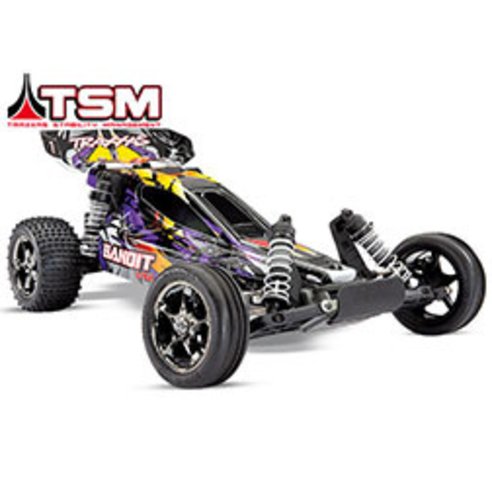 Traxxas 2478A   Tires & wheels, assembled (Tracer 2.2" black chrome wheels, Anaconda® 2.2" tires with foam inserts) (2) (Bandit rear)