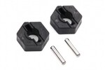 Traxxas 4954 Wheel hubs, hex (2)/ axle pins (2.5x12mm) (2)