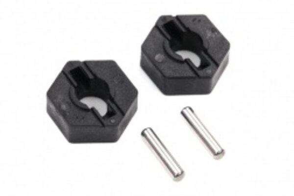 Traxxas 4954 Wheel hubs, hex (2)/ axle pins (2.5x12mm) (2)