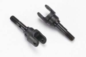 Traxxas 7054 Stub axle, steel (2)/ yokes (2) (assembled)