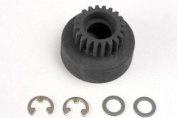 Traxxas 4120 Clutch bell, (20-tooth)/ 5x8x0.5mm fiber washer (2)/ 5mm E-clip (requires #4611-ball bearings, 5x11x4mm (2)