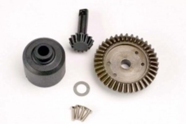 Traxxas 4981 Ring gear, 37-T/ 13-T pinion/ diff carrier/6x10x0.5mm PTFE-coated washer (1)/ 2x8mm countersunk machine screws (4)