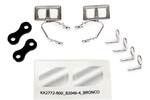 Traxxas 8073X Mirrors, side, chrome (left & right)/ retainers (2)/ body clips (4) (fits #8010 body)