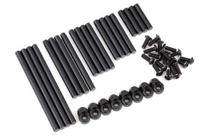 Traxxas 8940X Suspension pin set, complete (hardened steel), 4x64mm (4), 4x22mm (4), 4x38mm (4), 4x33mm (4), 4x47mm (4)/ 3x8mm BCS (14)/ 3x6mm BCS (4)/ retainers (8)