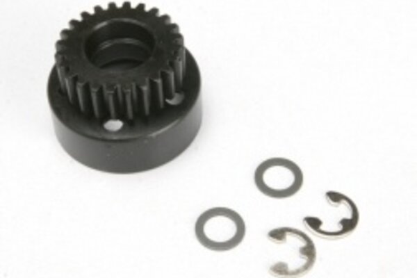 Traxxas 4124 Clutch bell, (24-tooth)/ 5x8x0.5mm fiber washer (2)/ 5mm E-clip (requires #4611-ball bearings, 5x11x4mm (2))