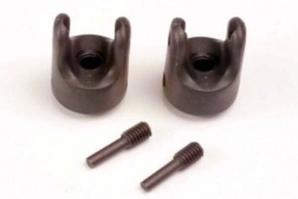 Traxxas 4928X Differential output yokes (heavy duty) (2)/ set screw yoke pins, M4/10 (2)