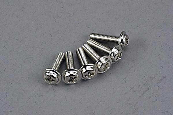 Traxxas 3186 Screws, 3x12mm washerhead machine (6)