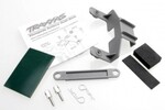 Traxxas 3627X Battery hold-down (gray) (1) / receiver hold-down (grey) (1) / metal posts (2)/ spacers (2)/ body clips (2)/ servo tape/ adhesive foam pad