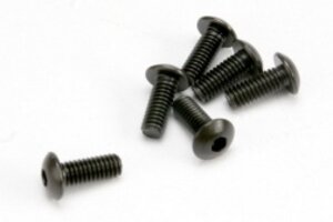 Traxxas 3936 Screws, 4x10mm button-head machine (hex drive) (6)