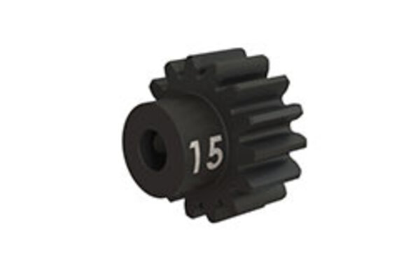 Traxxas 3945X Gear, 15-T pinion (32-p), heavy duty (machined, hardened steel) (fits 3mm shaft)/ set screw