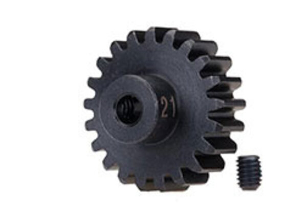 Traxxas 3951X Gear, 21-T pinion (32-p), heavy duty (machined, hardened steel) (fits 3mm shaft)/ set screw