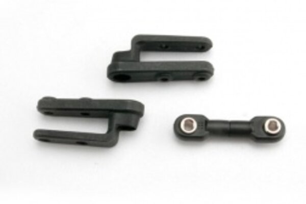 Traxxas 3968 Servo horns, steering (2)/ steering link (3x12mm threaded rod (1)/ rod ends (2)/ hollow balls (2)