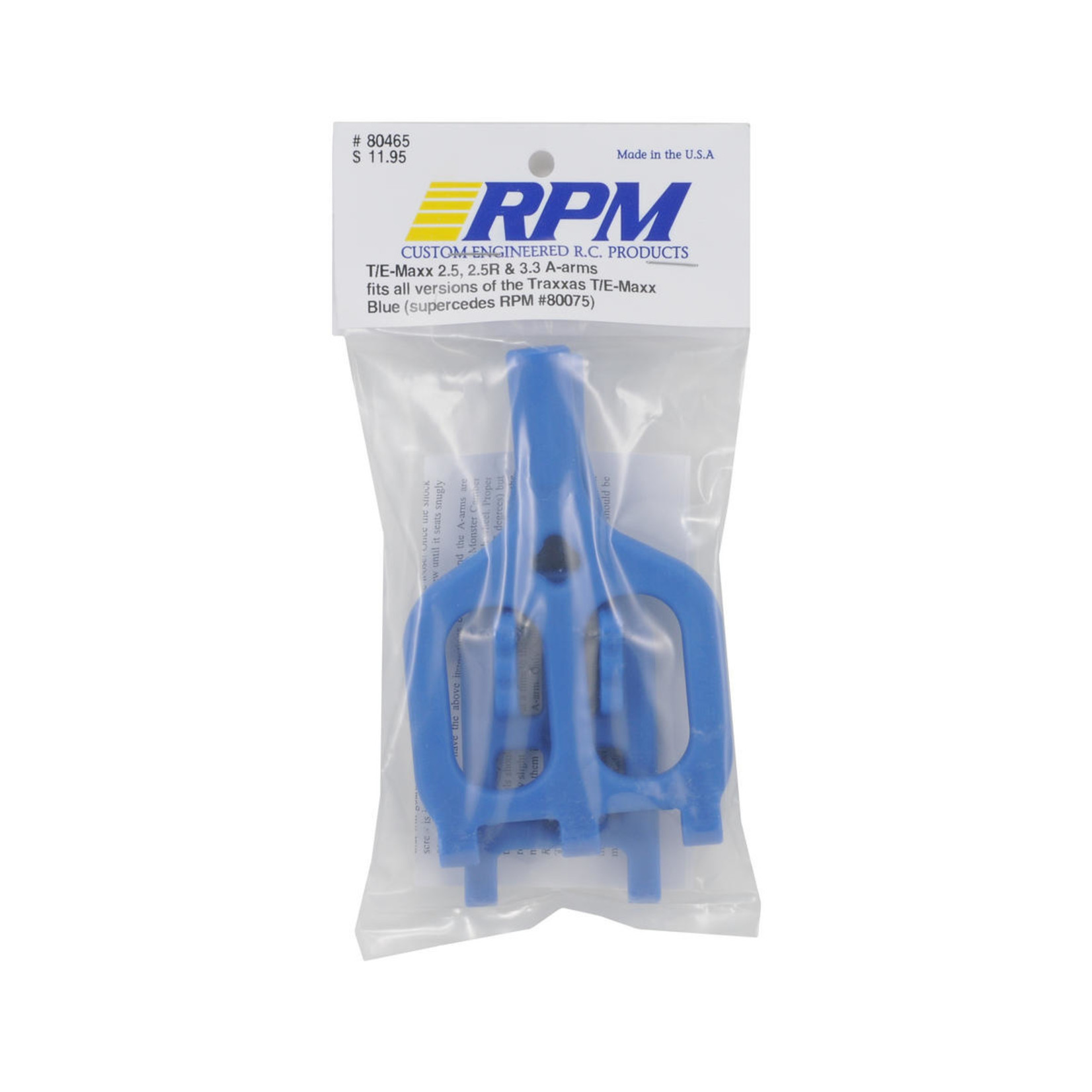 RPM R/C Products RPM80465  A-ARMS MAXX 2.5R & 3.3 BLUE