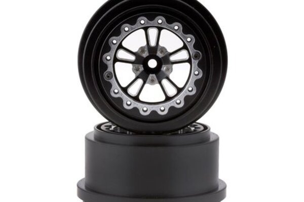 SSD RC SSD00452  SSD RC V Spoke Aluminum Rear 2.2/3.0” Drag Racing Beadlock Wheels