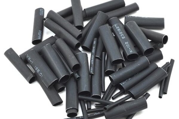Protek RC PTK-5453   RC 1.5, 5, 6 & 8mm Shrink Tubing Assortment Pack (Black) (20) (1" Length)