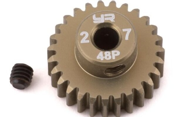 Yeah Racing YEA-MG-48027 Yeah Racing 48P Hard Coated Aluminum Pinion Gear (27T)