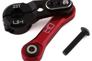 Hot Racing HRAAON48SH23  Arrma 6S Aluminum Fixed Link Steering Servo Arm (Black) (23T)