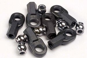 Traxxas 2742 Rod ends, long (6)/ hollow ball connectors (6)