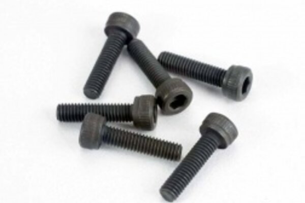 Traxxas 2584 Head screws, 3x12mm cap-head machine (hex drive) (6) (TRX 2.5, 2.5R, 3.3)