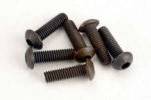Traxxas 2577 Screws, 3x10mm button-head machine (hex drive) (6)
