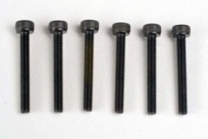 Traxxas 2556 Header screws, 3x23mm cap hex screws (6)