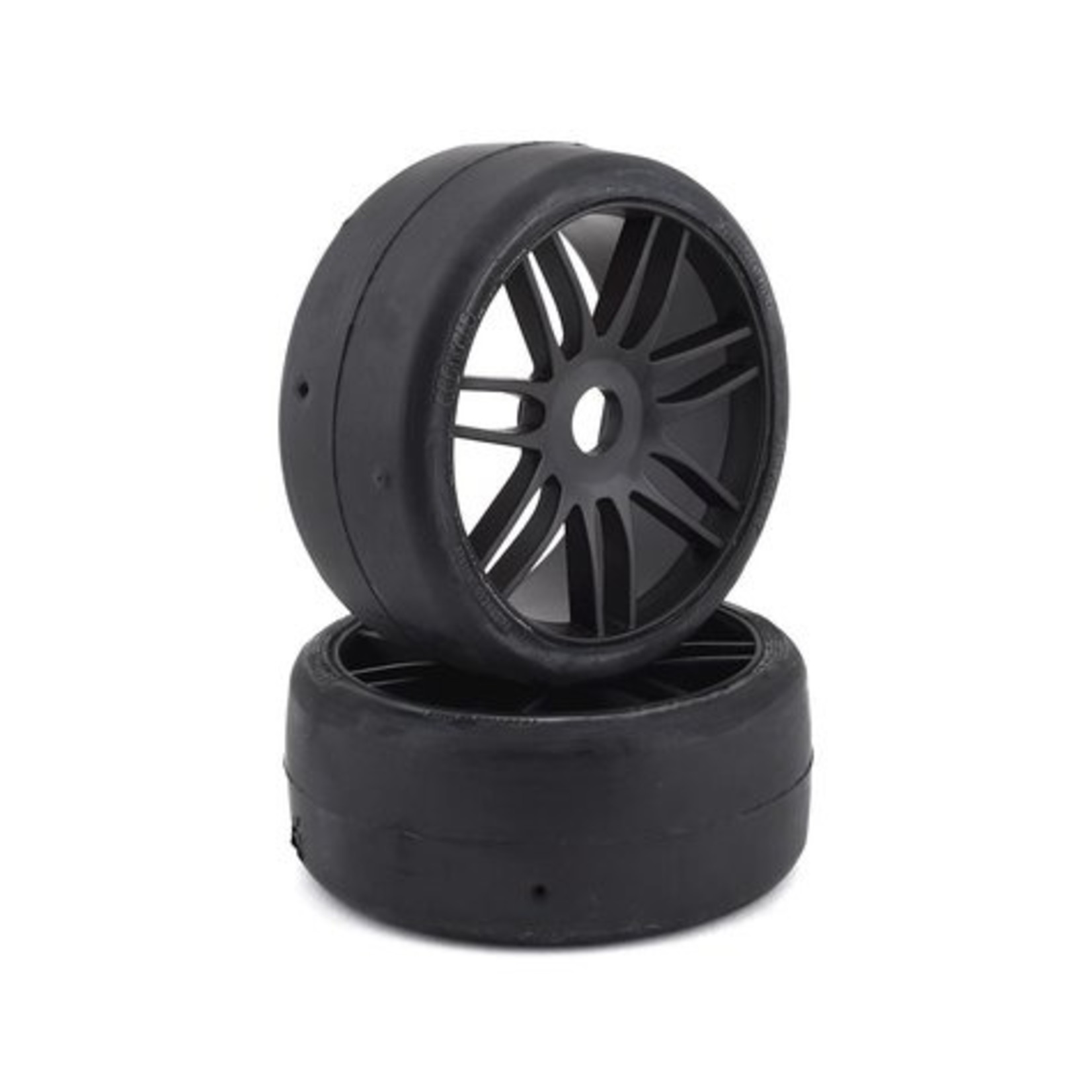 GRP GTX02-S1 GT - TO2 Slick Belted Pre-Mounted 1/8 Buggy Tires (Black) (2) (S1)