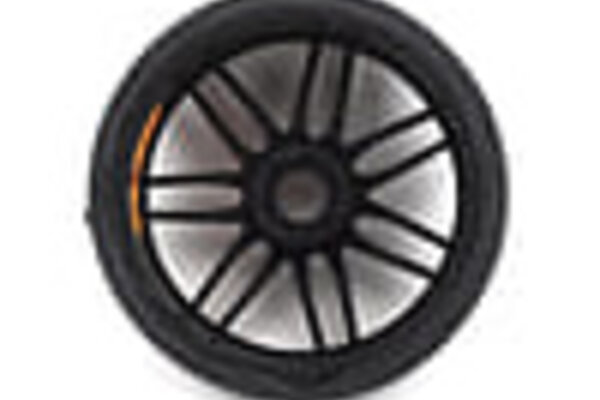 GRP GTX02-S1 GT - TO2 Slick Belted Pre-Mounted 1/8 Buggy Tires (Black) (2) (S1)