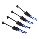 Hot Racing HRABWP39E06  BWP39E06 Body Clip Retainers, 1/8th Scale, Blue (4)