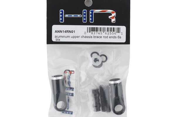 Hot Racing HRAANN14RN01  Aluminum Upper Chassis Brace Rod Ends, for Arrma 6S BLX