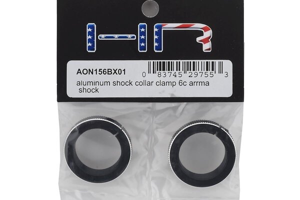 Hot Racing HRAAON156BX01  Hot Racing Arrma 6S Aluminum Shock Collar Clamp (Black) (2)