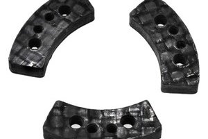 Hot Racing HRATRX15GSL  Carbon Fiber Long Slipper Clutch Pads, 3pcs, for Traxxas