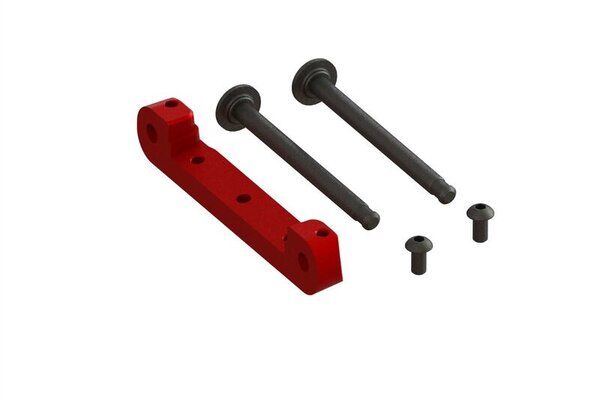 ARRMA ARA330659  Front Upper Suspension Mount CNC Aluminum Red